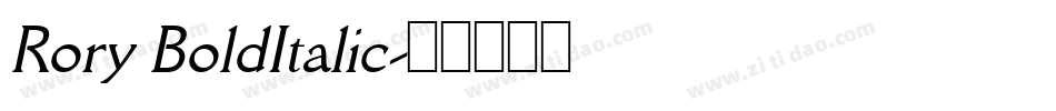 Rory BoldItalic字体转换